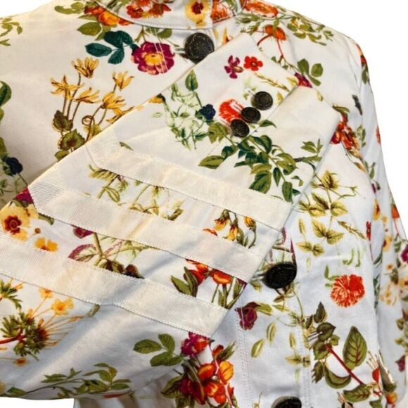 NWOT Disney Alice Through The Looking Glass Floral Jacket Button Front Size Med - Picture 4 of 11
